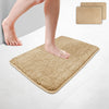 2er-Set Badematte Rutschfeste Mikrofaser Badezimmerteppich 40x60cm Beige - vuunot.com
