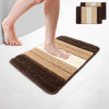 2er-Set Badematte Rutschfeste, Mikrofaser Badezimmerteppich Farbverlauf 40x60cm Beige - vuunot.com