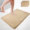 2er-Set Badematte Rutschfeste Mikrofaser Badezimmerteppich 60x90cm Beige - vuunot.com