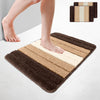 2er-Set Badematte Rutschfeste, Mikrofaser Badezimmerteppich Farbverlauf 50x80cm Beige - vuunot.com
