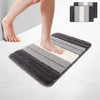2er-Set Badematte Rutschfeste, Mikrofaser Badezimmerteppich Farbverlauf 40x60cm Grau - vuunot.com