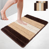 2er-Set Badematte Rutschfeste, Mikrofaser Badezimmerteppich Farbverlauf 60x90cm Beige - vuunot.com