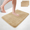 2er-Set Badematte Rutschfeste Mikrofaser Badezimmerteppich 50x80cm Beige - vuunot.com