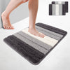 2er-Set Badematte Rutschfeste, Mikrofaser Badezimmerteppich Farbverlauf 50x80cm Grau - vuunot.com