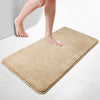 Badematte Rutschfeste Mikrofaser Badezimmerteppich 60x110cm Beige - vuunot.com