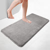 Badematte Rutschfeste Mikrofaser Badezimmerteppich 60x110cm Grau - vuunot.com