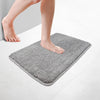 Badematte Rutschfeste Mikrofaser Badezimmerteppich 40x60cm Grau - vuunot.com