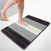 Badematte Rutschfeste, Mikrofaser Badezimmerteppich Farbverlauf 60x90cm Grau - vuunot.com