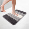 Badematte Rutschfeste, Mikrofaser Badezimmerteppich Farbverlauf 40x60cm Grau - vuunot.com