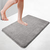 Badematte Rutschfeste Mikrofaser Badezimmerteppich 60x90cm Grau - vuunot.com
