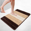 Badematte Rutschfeste, Mikrofaser Badezimmerteppich Farbverlauf 60x90cm Beige - vuunot.com