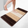 Badematte Rutschfeste, Mikrofaser Badezimmerteppich Farbverlauf 60x110cm Beige - vuunot.com