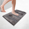 Chenille Badematte Rutschfeste, Mikrofaser Badezimmerteppich 40x60cm Grau - vuunot.com