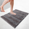 Chenille Badematte Rutschfeste, Mikrofaser Badezimmerteppich 60x90cm Grau - vuunot.com