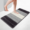 Badematte Rutschfeste, Mikrofaser Badezimmerteppich Farbverlauf 60x110cm Grau - vuunot.com