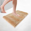 Chenille Badematte Rutschfeste, Mikrofaser Badezimmerteppich 40x60cm Beige - vuunot.com