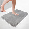 Badematte Rutschfeste Mikrofaser Badezimmerteppich 50x80cm Grau - vuunot.com
