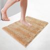Chenille Badematte Rutschfeste, Mikrofaser Badezimmerteppich 50x80cm Beige - vuunot.com