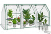 Mini Gewächshaus 270x90x90cm, Foliengewächshaus für Balkon, Garten, Tomatengewächshaus PE-Folie 135g/m², Weiß - vuunot.com