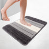Badematte Rutschfeste, Mikrofaser Badezimmerteppich Farbverlauf 50x80cm Grau - vuunot.com