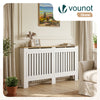 Heizkörperverkleidung 152x19x82 cm Heizkörperabdeckung Weißeiche - vuunot.com