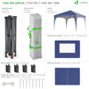 Pavillon 3x3m mit 4 Seitenteilen & 4 Sandsäcke, Pop Up Faltpavillon, Wasserdicht, Faltbar Gartenzelt Partyzelt, Blau - vuunot.com