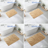 2er-Set Badematte Rutschfeste, Mikrofaser Badezimmerteppich Wellenmuster 50x80cm Beige - vuunot.com