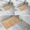 2er-Set Chenille Badematte Rutschfeste, Mikrofaser Badezimmerteppich 60x90cm Beige - vuunot.com