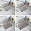 Badematte Rutschfeste, Mikrofaser Badezimmerteppich Wellenmuster 50x80cm Grau - vuunot.com