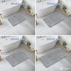 2er-Set Badematte Rutschfeste Mikrofaser Badezimmerteppich 40x60cm Grau - vuunot.com