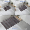 2er-Set Chenille Badematte Rutschfeste, Mikrofaser Badezimmerteppich 50x80cm Grau - vuunot.com