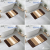 Badematte Rutschfeste, Mikrofaser Badezimmerteppich Farbverlauf 60x90cm Beige - vuunot.com