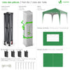 Pavillon 3x3m mit 4 Seitenteilen & 4 Sandsäcke, Pop Up Faltpavillon, Wasserdicht, Faltbar Gartenzelt Partyzelt, Grün - vuunot.com