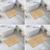 Badematte Rutschfeste Mikrofaser Badezimmerteppich 60x110cm Beige - vuunot.com