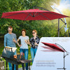 Ampelschirm mit Schutzhülle, Sonnenschirm 300 cm, Rot - vuunot.com