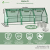 Mini Gewächshaus 270x90x90cm, Foliengewächshaus für Balkon, Garten, Tomatengewächshaus PE-Folie 135g/m², Grün - vuunot.com