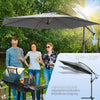 Ampelschirm mit Schutzhülle, Sonnenschirm 300 cm, Grau - vuunot.com