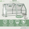 Mini Gewächshaus 180x90x90cm, Foliengewächshaus für Balkon, Garten, Tomatengewächshaus PE-Folie 135g/m², Weiß - vuunot.com