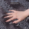 2er-Set Chenille Badematte Rutschfeste, Mikrofaser Badezimmerteppich 50x80cm Grau - vuunot.com