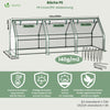 Mini Gewächshaus 270x90x90cm, Foliengewächshaus für Balkon, Garten, Tomatengewächshaus PE-Folie 135g/m², Weiß - vuunot.com