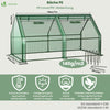 Mini Gewächshaus 180x90x90cm, Foliengewächshaus für Balkon, Garten, Tomatengewächshaus PE-Folie 135g/m², Grün - vuunot.com