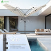 Ampelschirm mit Schutzhülle, Sonnenschirm 300cm Beige - vuunot.com