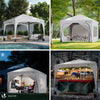 Pavillon 3x3m mit 4 Seitenteilen & 4 Sandsäcke, Pop Up Faltpavillon, Wasserdicht, Faltbar Gartenzelt Partyzelt, Weiß - vuunot.com