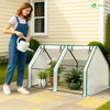 Mini Gewächshaus 180x90x90cm, Foliengewächshaus für Balkon, Garten, Tomatengewächshaus PE-Folie 135g/m², Weiß - vuunot.com