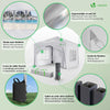 Pavillon 3x3m mit 4 Seitenteilen & 4 Sandsäcke, Pop Up Faltpavillon, Wasserdicht, Faltbar Gartenzelt Partyzelt, Weiß - vuunot.com