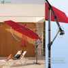 Ampelschirm mit Schutzhülle, Sonnenschirm 300 cm, Rot - vuunot.com