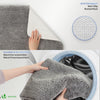 2er-Set Badematte Rutschfeste Mikrofaser Badezimmerteppich 50x80cm Grau - vuunot.com