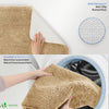 Badematte Rutschfeste Mikrofaser Badezimmerteppich 40x60cm Beige - vuunot.com