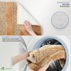 Chenille Badematte Rutschfeste, Mikrofaser Badezimmerteppich 60x110cm Beige - vuunot.com