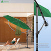 Ampelschirm mit Schutzhülle, Sonnenschirm 300cm Grün - vuunot.com
